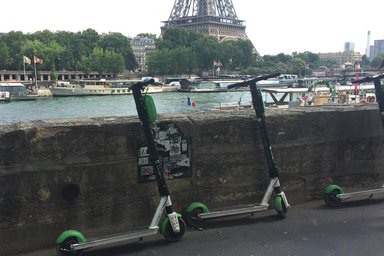 Trottinettes électriques à Paris