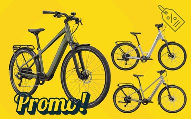 Vélo électrique urbain Cannondale Mavaro Neo SL 2 gris Mercury, cadre bas, moteur Bafang 350 W dans la roue arrière, batterie intégrée 360 Wh, fourche suspendue et équipement complet, en promotion à 899 € chez Alltricks.