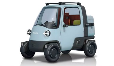 Micro-utilitaire électrique Daihatsu Midget X au design inspiré des dessins animés