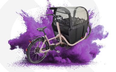 Cargo électrique Btwin F900E de Decathlon avec caisse pour enfants, moteur 90 Nm et batterie 600 Wh