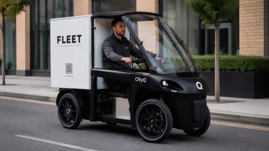 Vélo cargo électrique professionnel utilisé pour la livraison urbaine, illustrant l'amortissement fiscal comme équipement de travail