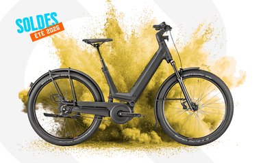 Moustache J.ON vélo électrique tout suspendu coloris vert avec moteur Bosch 75 Nm en soldes à 3 499€