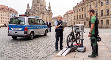 Banc d’essai mobile EMEC conçu pour détecter un vélo électrique débridé lors d’un contrôle