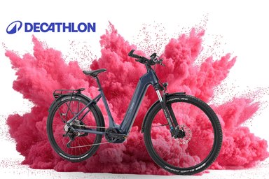 VTC électrique Decathlon Stilus e-touring avec moteur Bosch CX et batterie de 750 Wh
