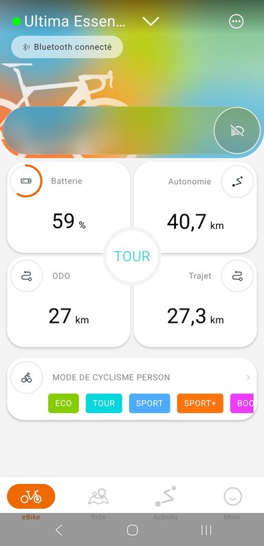 Ultima Essentiel appli Bafang Go