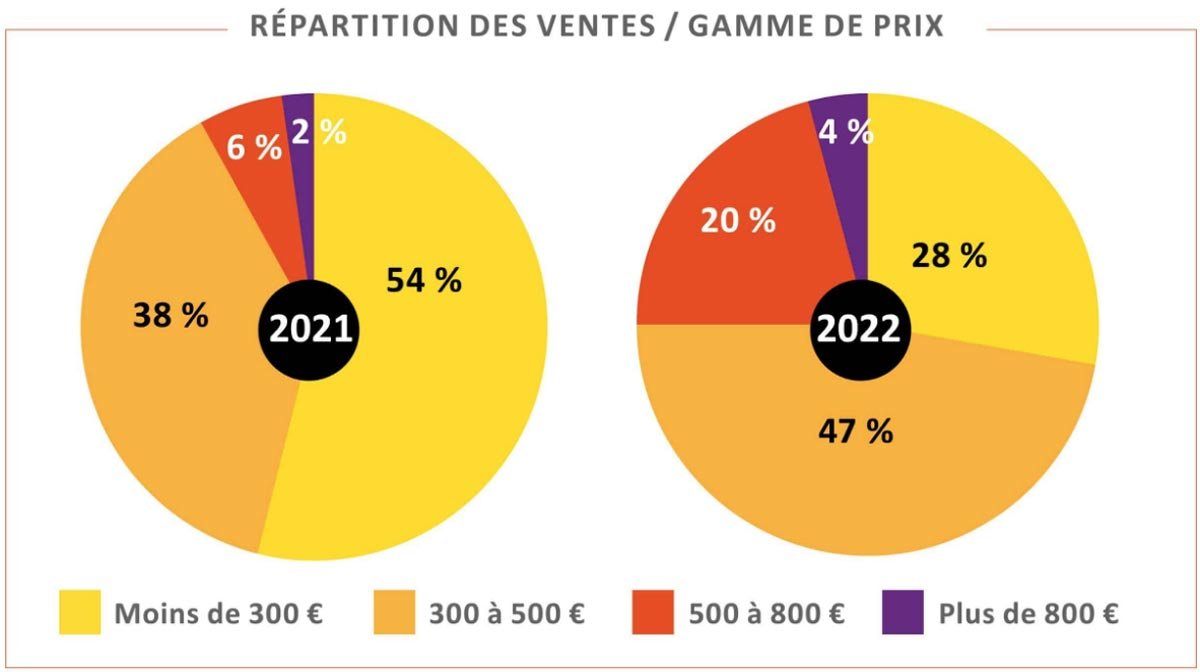 Ventes 2022 de trottinettes électriques