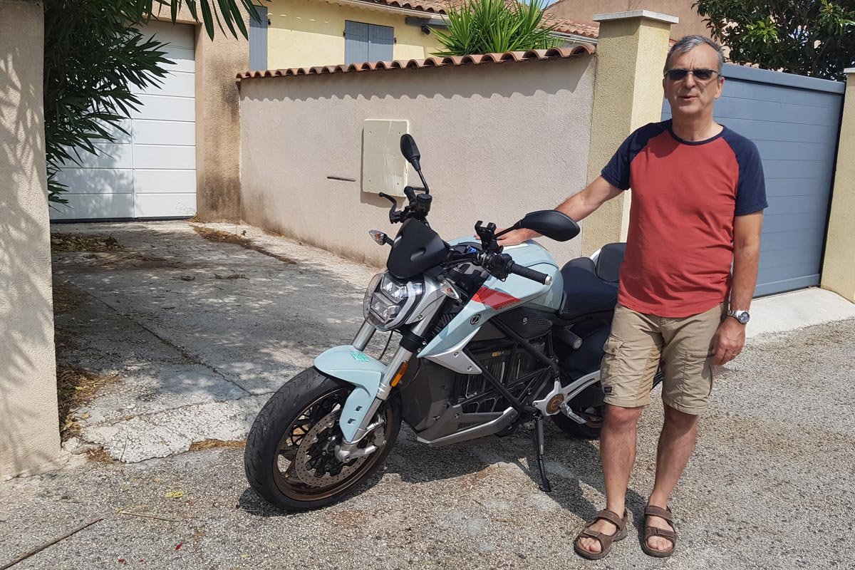 Claude et sa Zero Motorcycles SR/F