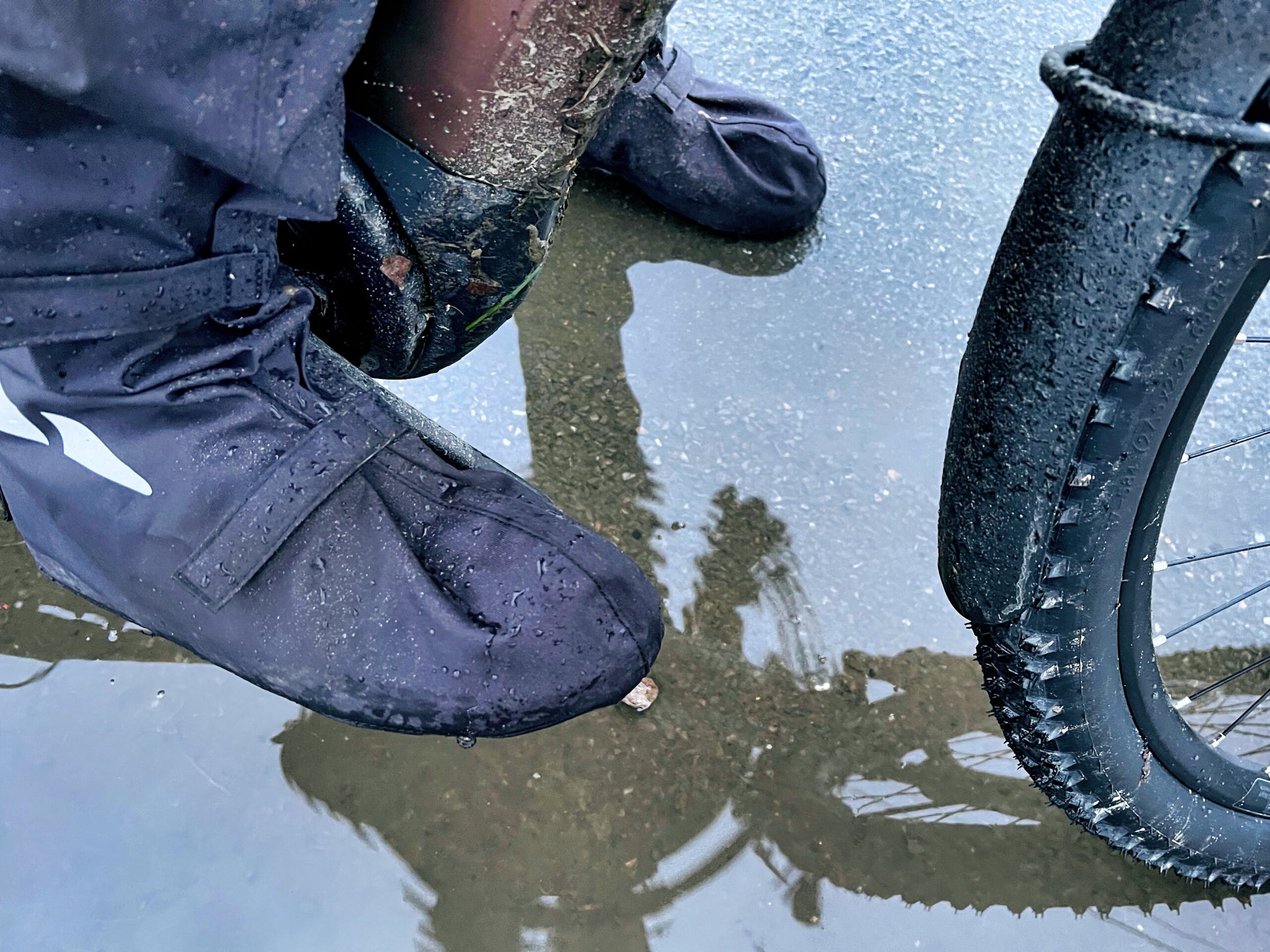 HOCK Guêtres De Pluie Vélo Unisexe - 100% Étanches Avec Réflecteurs - Protection Longue Genou