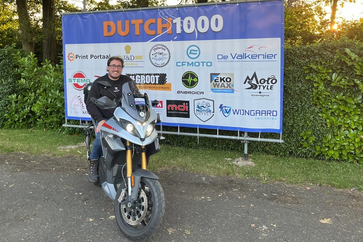 Jérémie Noirot sur moto électrique Energica à la Dutch 1000