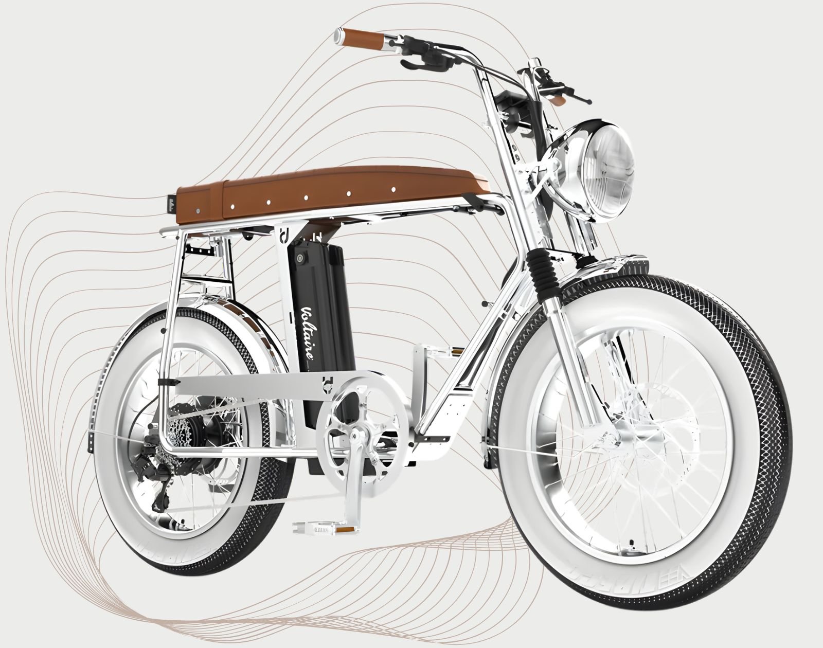 Fatbike électrique familial Voltaire Paname au design rétro et pneus XXL