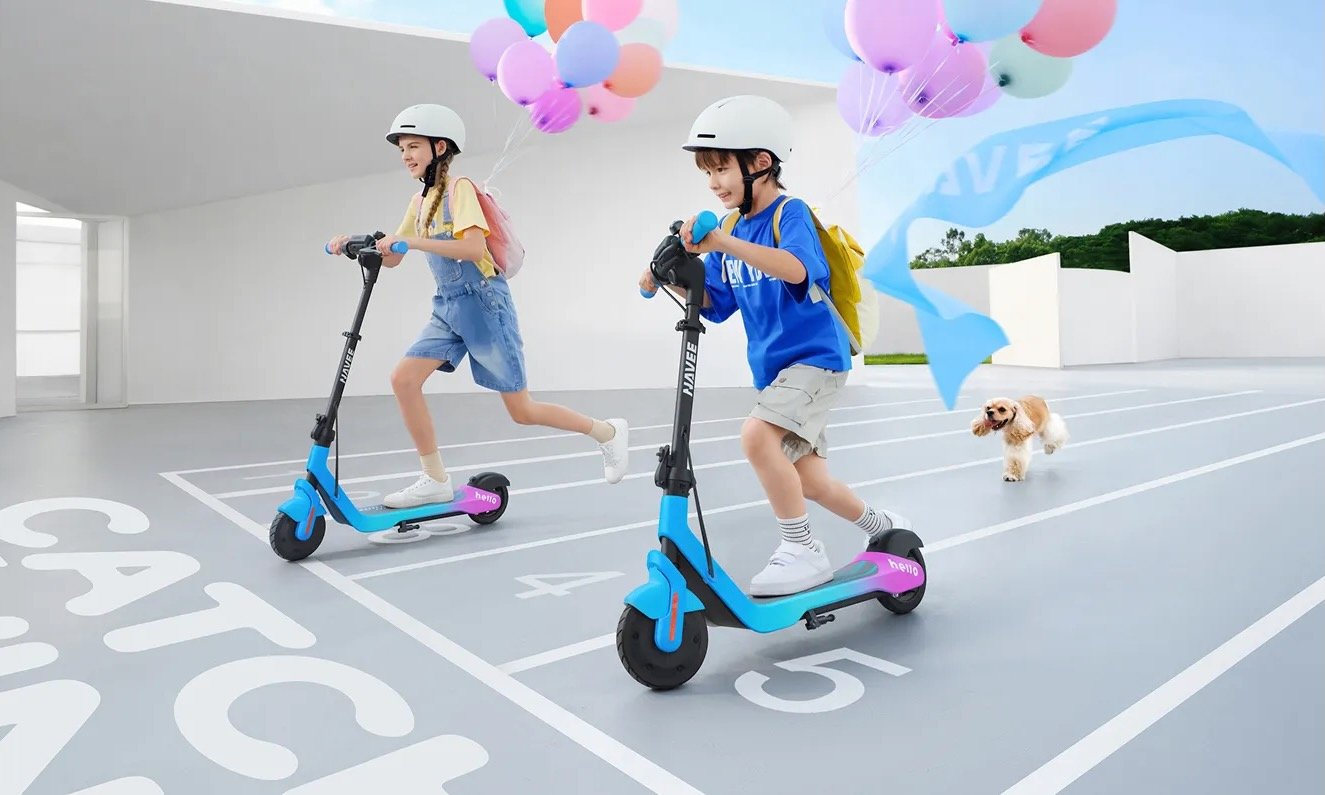 Trottinette électrique enfant Navee K100 Max colorée avec guidon réglable