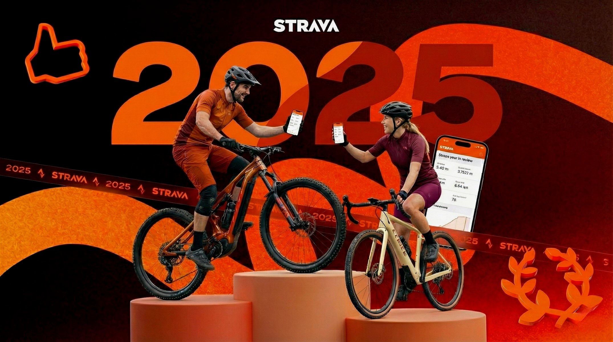 Cyclistes sur route illustrant la montée du vélo et du vélo électrique dans les tendances Strava 2025