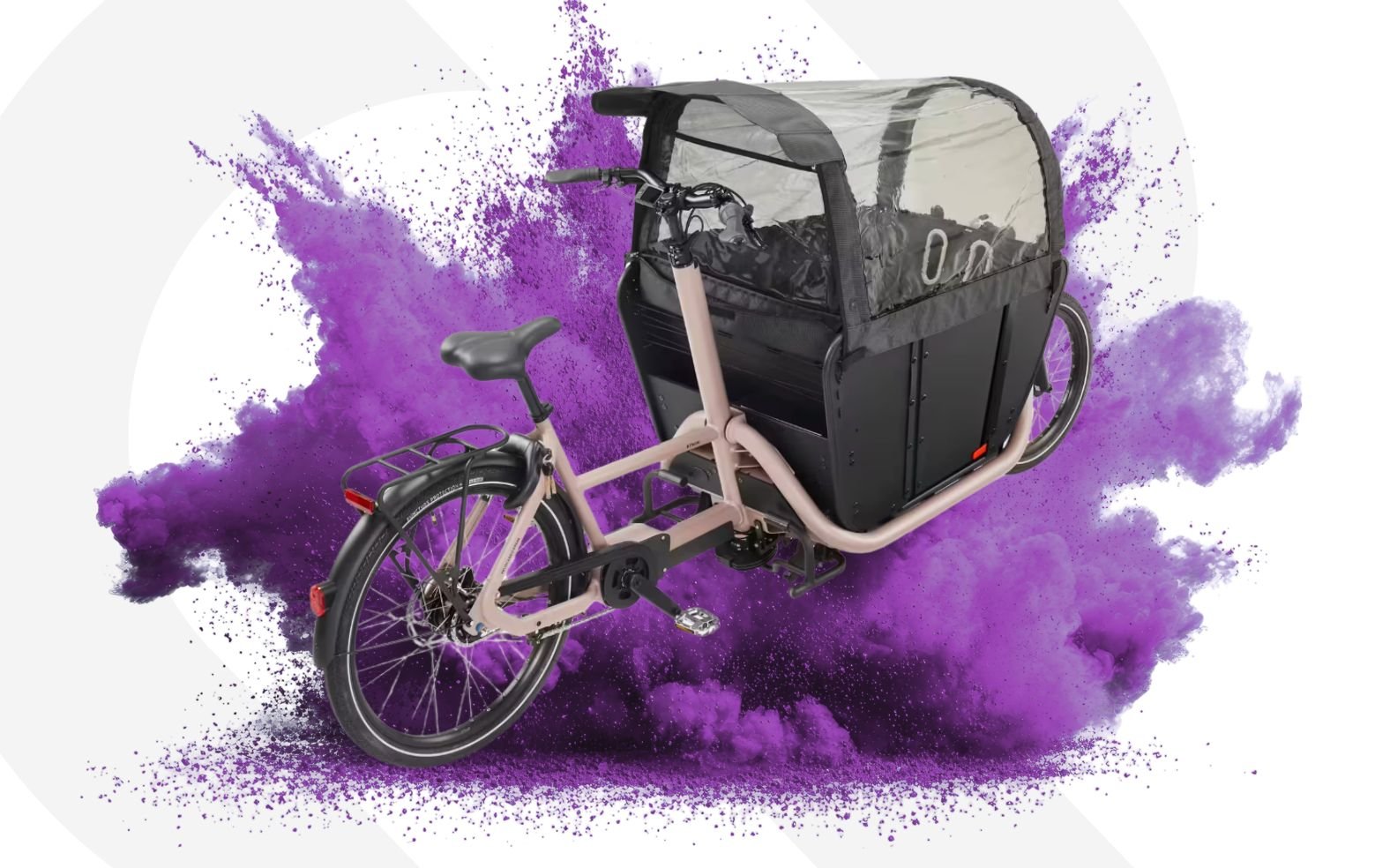 Cargo électrique Btwin F900E de Decathlon avec caisse pour enfants, moteur 90 Nm et batterie 600 Wh