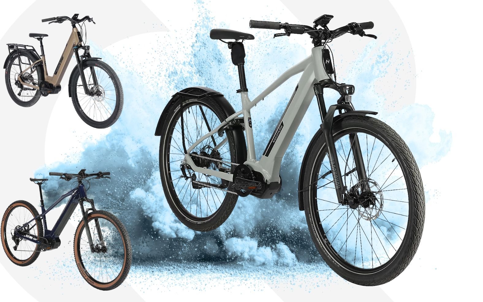 Vélos électriques Nakamura en promotion chez Intersport : VTT E-Summit 960 et VTC Crossover XV avec réductions jusqu'à 300 euros