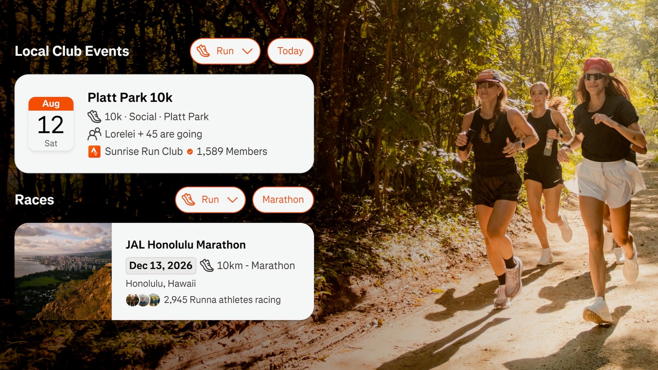 Interface Strava 2026 montrant le nouvel onglet Événements avec des courses à proximité et le connecteur MCP pour l'IA