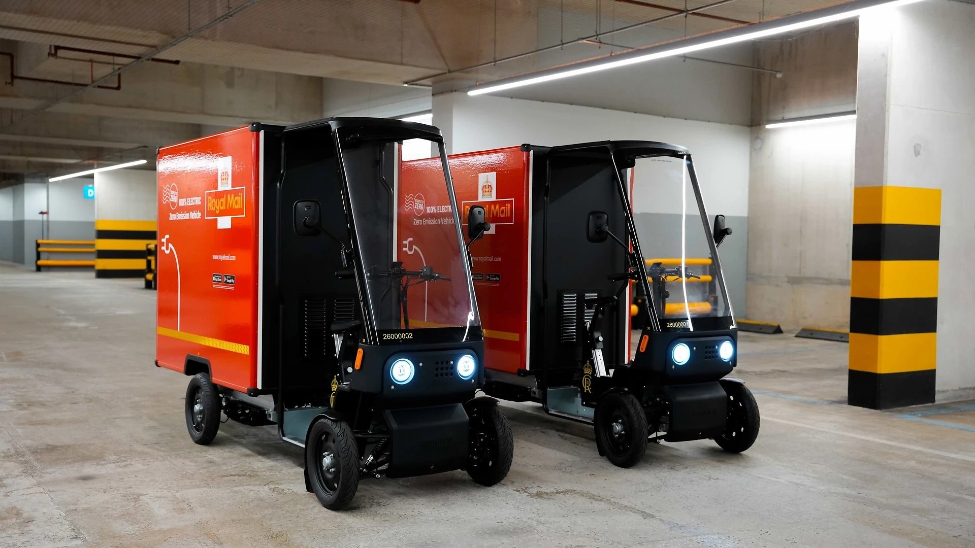 Vélo-cargo électrique Minimal Pedal 4 de Royal Mail en tournée urbaine à Londres