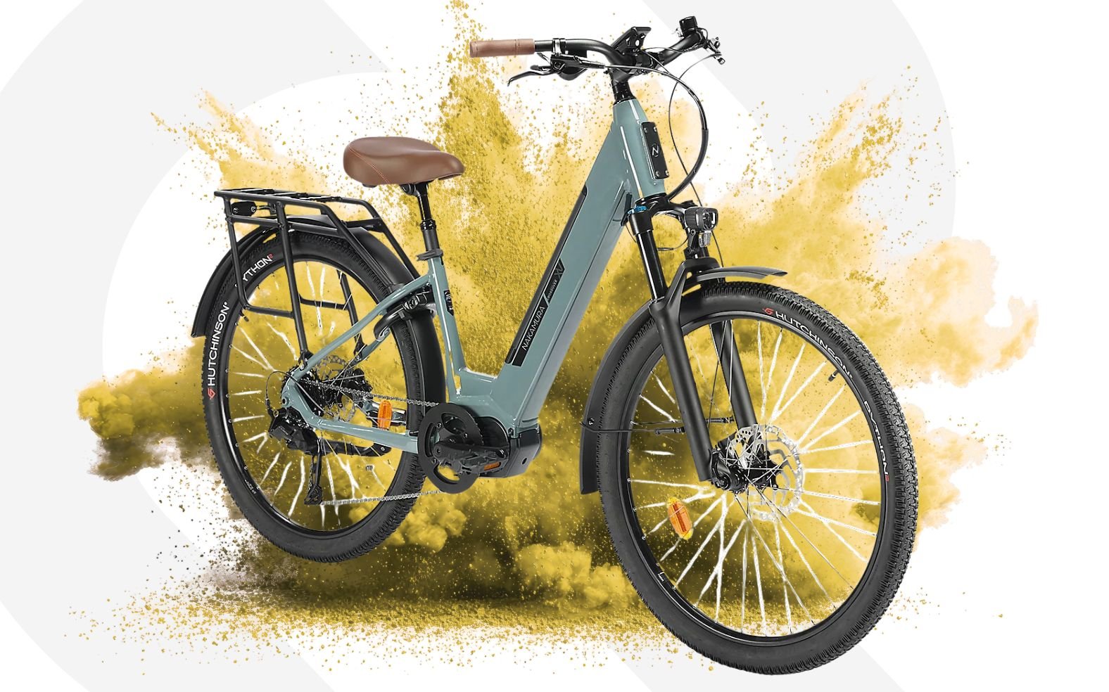 VTC électrique Nakamura Crossover XV LTD à cadre ouvert, moteur central 100 Nm et batterie intégrée
