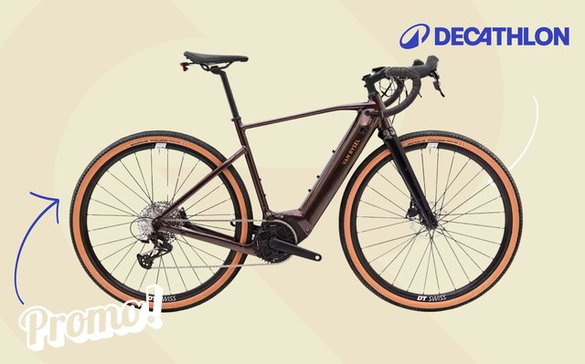 Gravel électrique Van Rysel e-GRVL AF MD de Decathlon en promotion, avec moteur Brose Drive T Mag et pneus DT Swiss