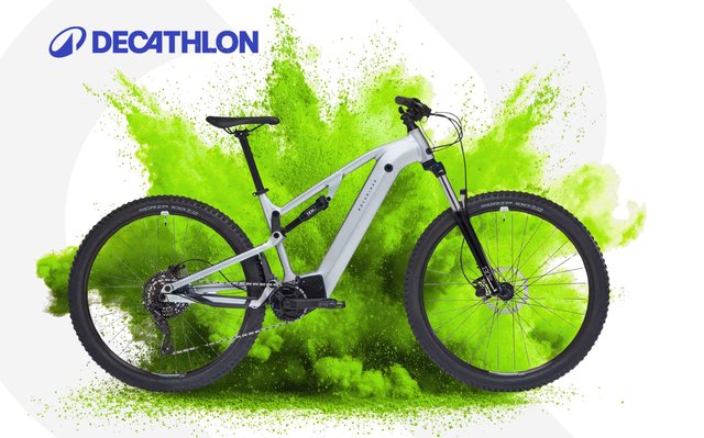 VTT électrique Rockrider E-EXPL 500 S tout suspendu 29 pouces avec moteur Brose chez Decathlon