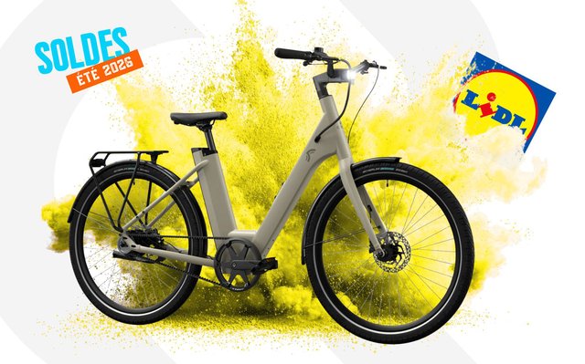 Vélo électrique urbain Crivit Y.3 de Lidl avec courroie carbone Gates, moteur 250 W et batterie 355 Wh à 1 009,50 €