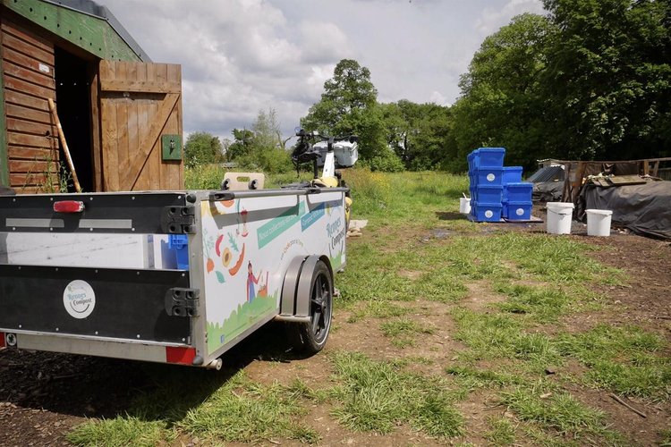 Collecte des biodéchets à vélo électrique par Rennes du Compost