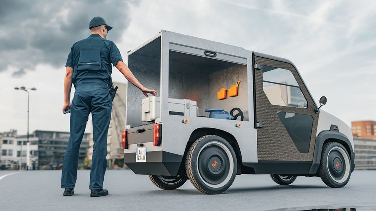 Midipile intérieur quadricycle utilitaire