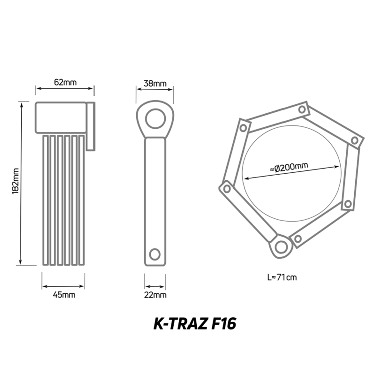 Zéfal K-Traz F16 : antivol pliant pratique pour zones à risque modéré