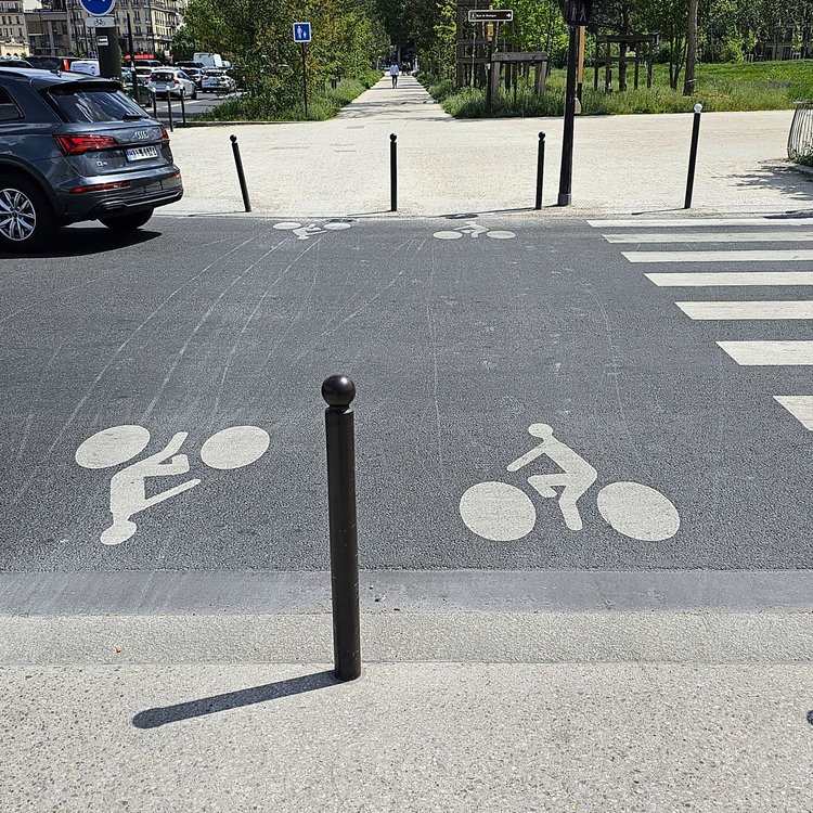 Réseau Vélo Île de France mauvais exemple 1