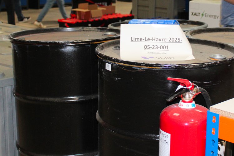 Arrivée des batteries Lime à l'usine pilote VoltR