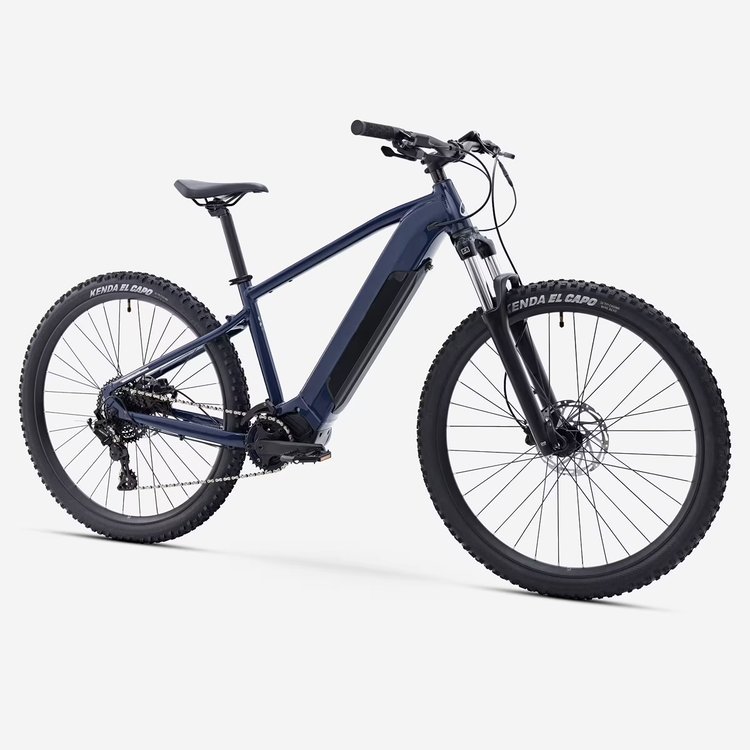 VTT électrique Rockrider E-EXPL 140 de Decathlon en randonnée tout-terrain
