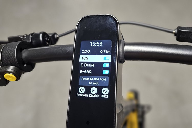 Xiaomi Electric Scooter 6 Ultra écran réglages