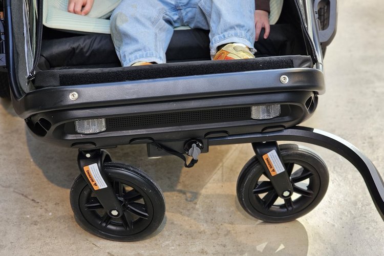 Remorque vélo enfant pliable Rockrider EXPL 900 roues aérations