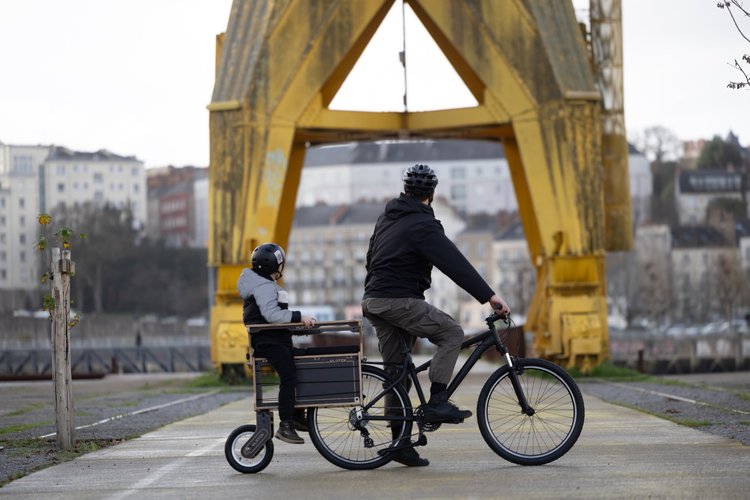 Kit VLOTEK de transformation vélo cargo en bois, extension amovible à 599 euros