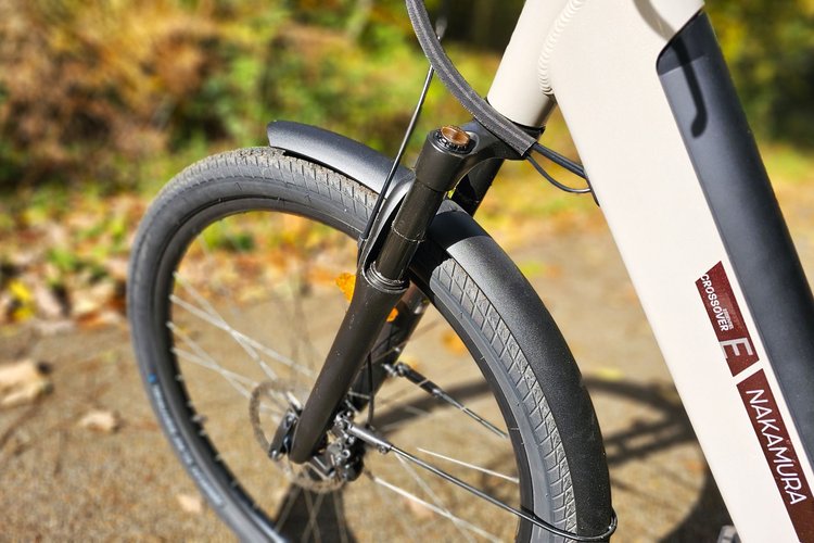 Fourche suspendue avant du vélo électrique Nakamura Crossover E