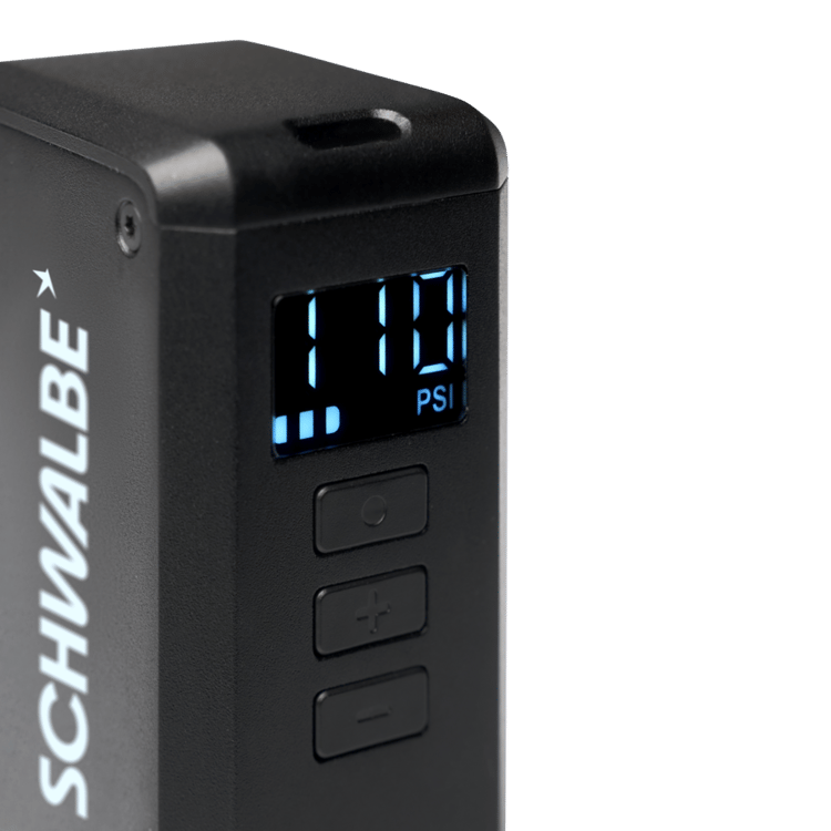 Écran numérique de la pompe Schwalbe E-Micro Pump