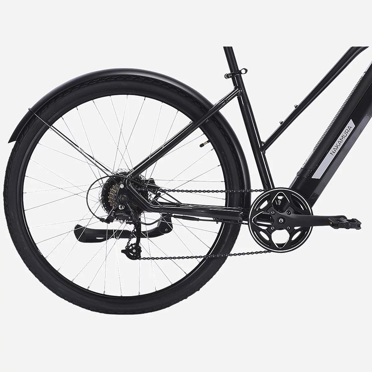Roue arrière du Nakamura Crossover S avec dérailleur 7 vitesses et pneu 28 pouces