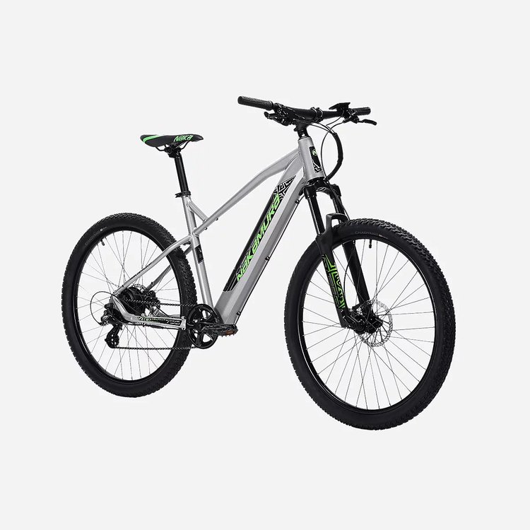VTT électrique Nakamura E-Summit 700 gris de trois quarts avant