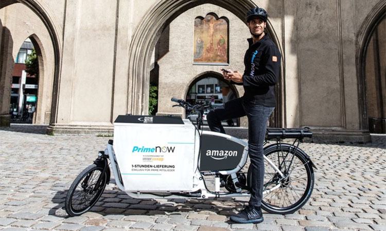 Amazon Prime débute ses livraisons en vélo électrique
