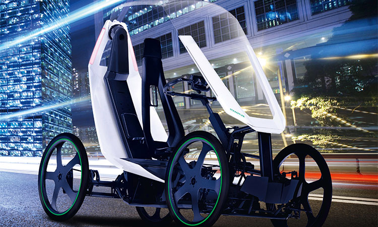 Schaeffler bio-hybrid : un concept urbain de vélo électrique caréné
