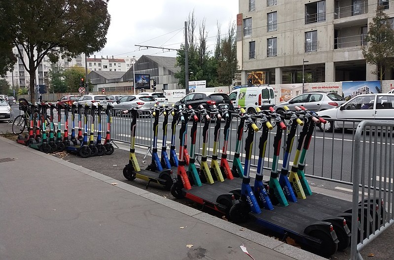 Self-service scooter parking