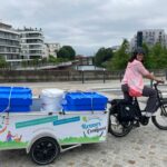Collecte des biodéchets à vélo électrique par Rennes du Compost
