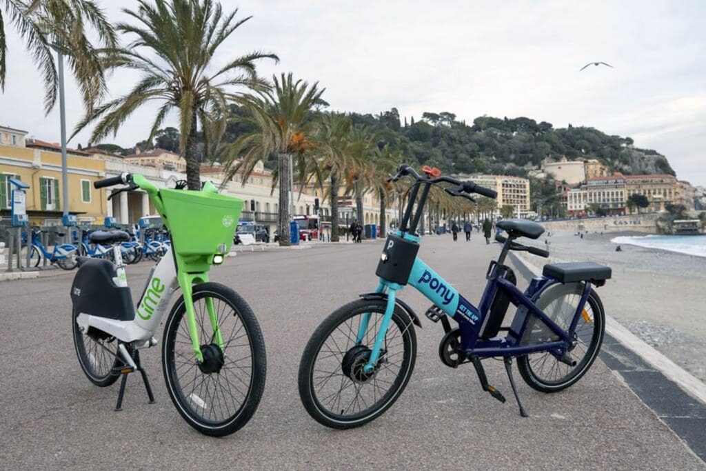 Vélos électriques libre-service Nice 2024 Lime Pony