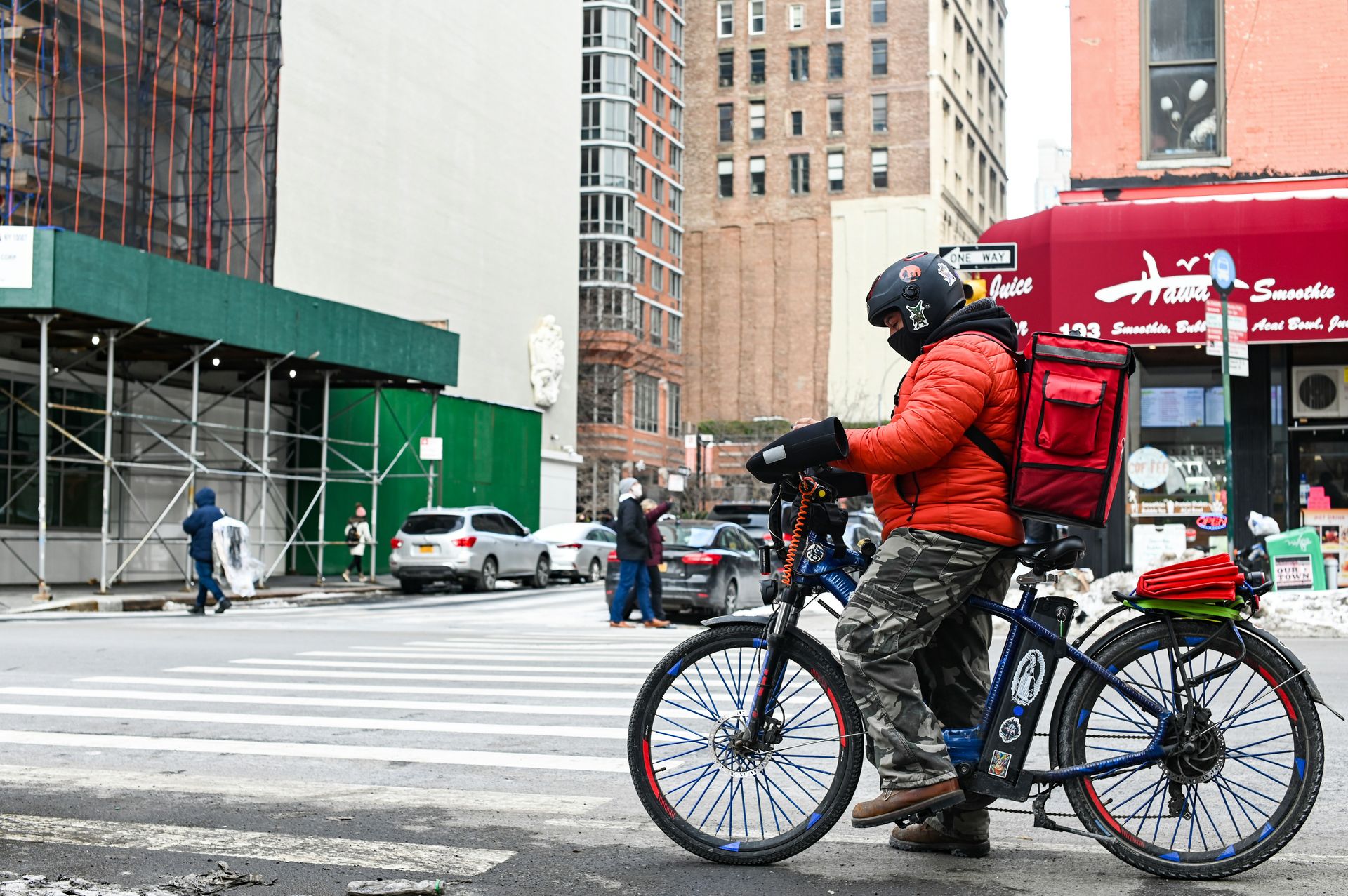 Livreur vélo électrique New York City