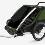 Remorque vélo poussette premium Thule Chariot Cab avec sièges inclinables et espace de rangement