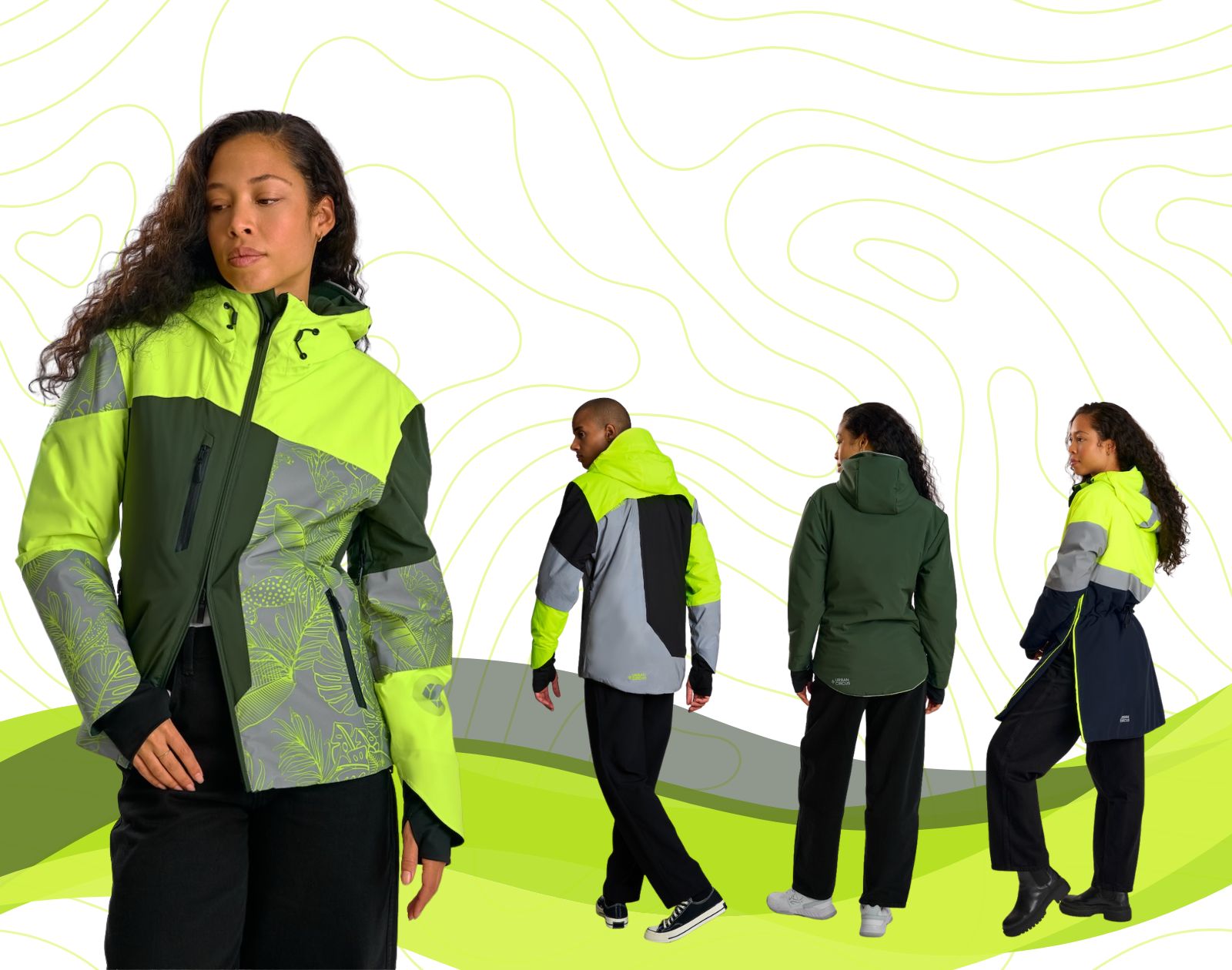 Vestes vélo hiver Urban Circus réversibles, chaudes et visibles de nuit